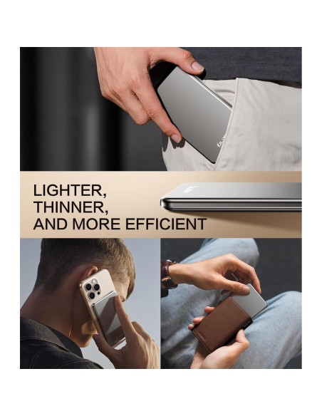 Cargador Portátil Magsafe ULiXWH 5000mAh Carga Rápida Gris