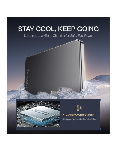 Cargador Portátil Magsafe ULiXWH 5000mAh Carga Rápida Gris