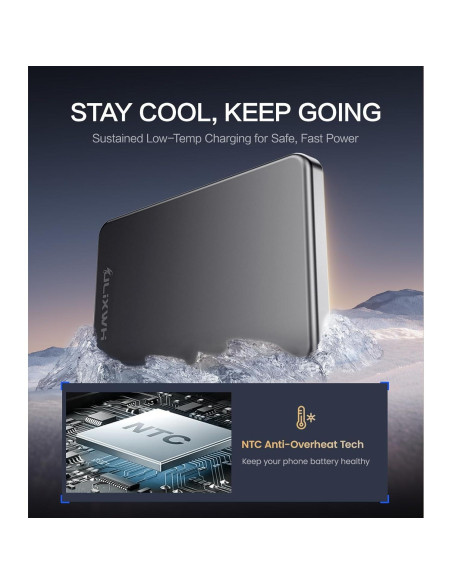 Cargador Portátil Magsafe ULiXWH 5000mAh Carga Rápida Gris