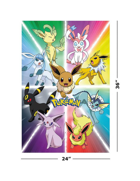 Conjunto de Pósters de Anime Pokémon 3 Piezas 91x61 cm