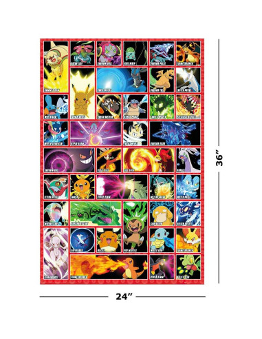 Conjunto de Pósters de Anime Pokémon 3 Piezas 91x61 cm