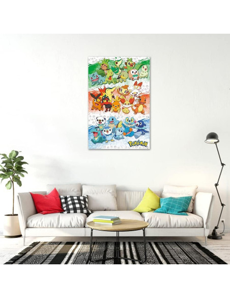 Conjunto de Pósters de Anime Pokémon 3 Piezas 91x61 cm