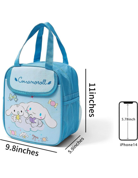 Bolsa de Almuerzo Aislada SHSAIEDHA Azul 5L Diseño Animado