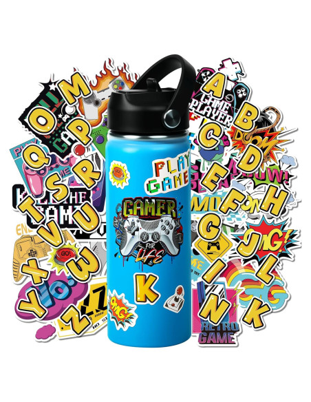 Botella de Agua Aislada 0.5L SEGXCFL Azul con Popote