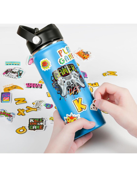 Botella de Agua Aislada 0.5L SEGXCFL Azul con Popote