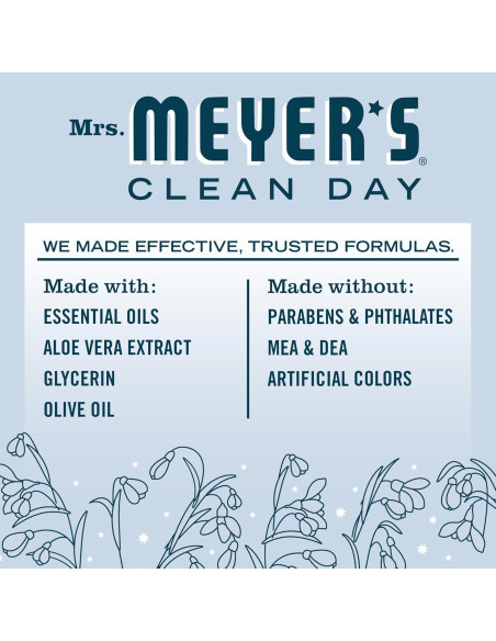 Recarga Jabón Líquido para Manos Mrs. Meyer's Copo de Nieve 980ml