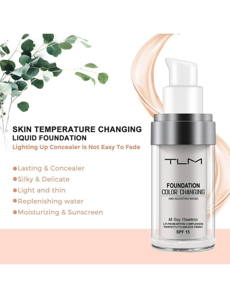 Base de Maquillaje TLM Hidratante 30 ml - Cambia de Color SPF15