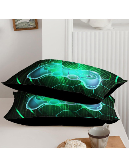 Conjunto de Edredón Axolotl Gamepad Individual 3 Piezas