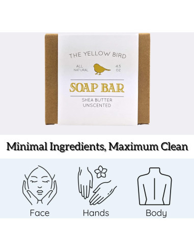 Jabón en Barra Amarillo Sin Fragancia El Pájaro Amarillo 142g