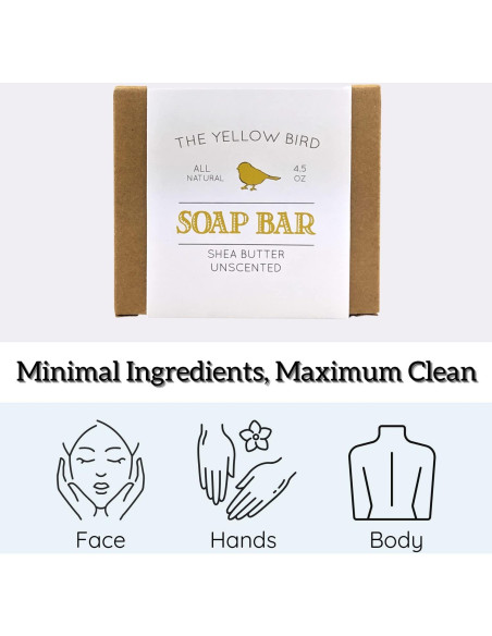 Jabón en Barra Amarillo Sin Fragancia El Pájaro Amarillo 142g