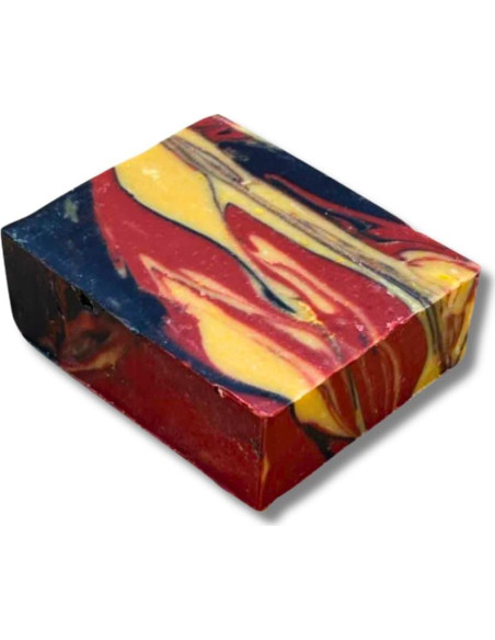 Jabón Natural Exfoliante Dapper Yankee Engine 9 para Hombres - Grano Medio, Aroma Barbería