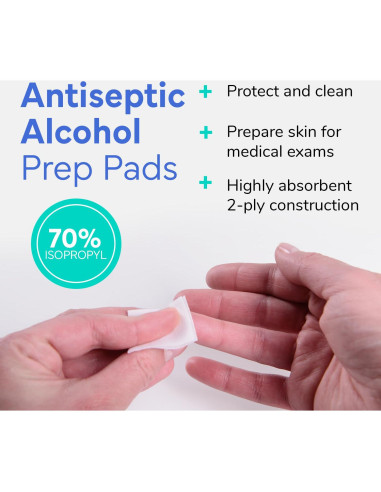 Toallitas Estériles con Alcohol OWELL - 400 Unidades 6.35x3.18cm