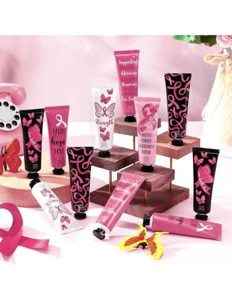 Conjunto de Regalo de Cáncer de Mama 24 Pcs Crema de Manos 30ml