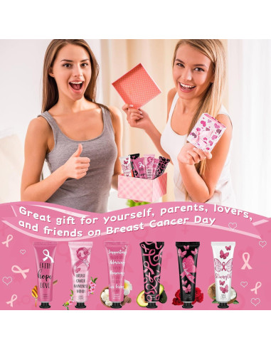 Conjunto de Regalo de Cáncer de Mama 24 Pcs Crema de Manos 30ml