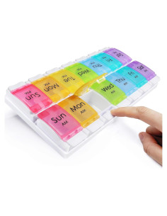 Organizador de Pastillas AM PM MOLN HYMY 14 Divisores 2 Semanas