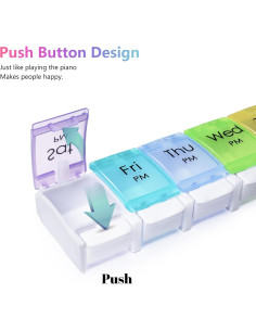 Organizador de Pastillas AM PM MOLN HYMY 14 Divisores 2 Semanas 2
