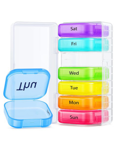 Organizador de Pastillas Semanal AUVON XL con Doble Protección