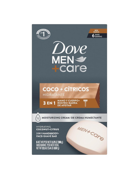 Barra Hidratante Dove Men+Care Coco + Cítricos 106 g