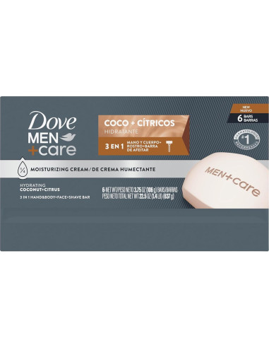 Barra Hidratante Dove Men+Care Coco + Cítricos 106 g