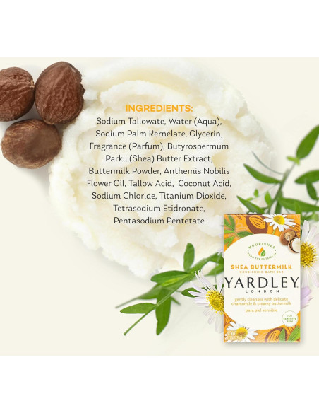 Jabón de Baño Nutritivo Yardley London Manteca de Karité 120g
