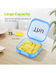 Organizador de Pastillas Semanal AUVON XL con Doble Protección 2