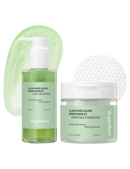 Dúo Limpiador en Gel Suave + Almohadillas LHA para Piel Grasa