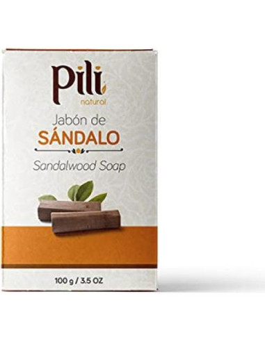 Jabón Natural de Sándalo Pili - Paquete de 3 x 99g