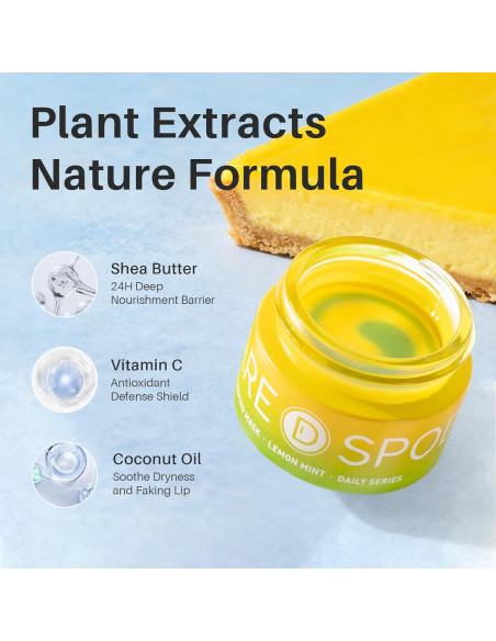 Mascarilla Labial Nocturna SPODARE Limón Menta Hidratante 68g