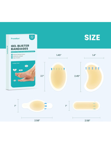 Vendajes para Ampollas Promifun - Gel Hidrocoloide 32ct