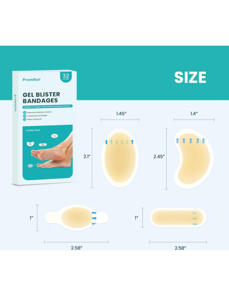 Vendajes para Ampollas Promifun - Gel Hidrocoloide 32ct