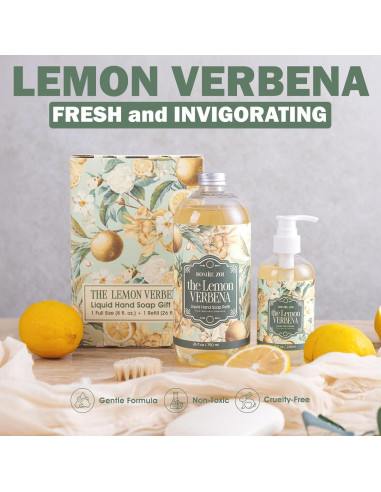 Conjunto de Jabón de Mano ROMIIE ZOI 750ml + 236ml Verbena