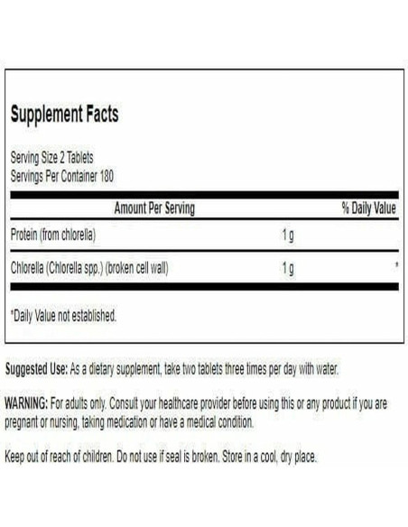Chlorella Rota 500 mg Swanson 360 Tabs - Suplemento Natural