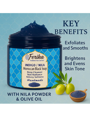 Jabón Negro Beldi Feriha 100% Natural 226g - Cuidado Piel