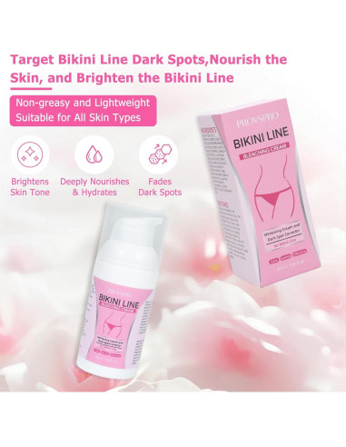 Crema Correctora de Manchas Oscuras Provspro 50g - Ilumina Axilas y Bikini