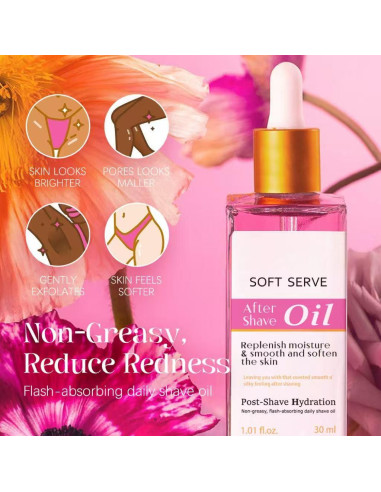 Aceite After Shave Hidrante Fresa y Vainilla 30 ml - Suave para Piel
