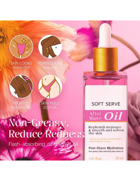 Aceite After Shave Hidrante Fresa y Vainilla 30 ml - Suave para Piel