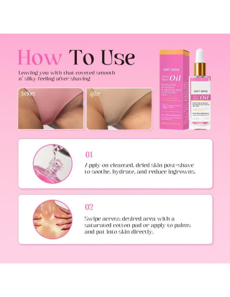 Aceite After Shave Hidrante Fresa y Vainilla 30 ml - Suave para Piel