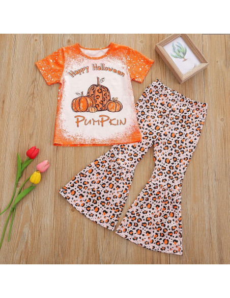 Conjunto 2 Piezas Niña Xiaodriceee Camiseta y Pantalones Acampanados