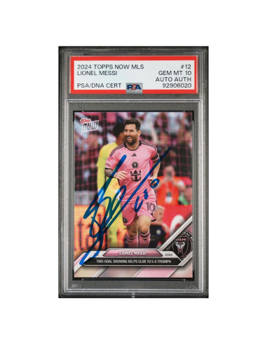 Tarjeta de Fútbol Firmada Lionel Messi Inter Miami PSA 10