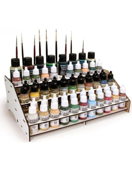 Conjunto de Pinturas Vallejo 16 Colores 18 ml + Soporte
