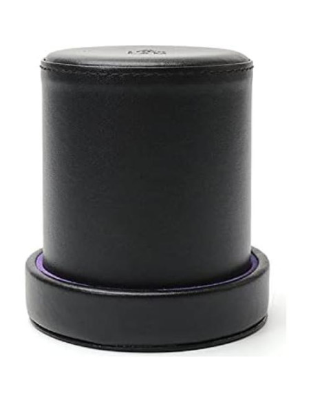 Copa de Dados de Cuero Luck Lab con Tapa y 6 Dados Perla