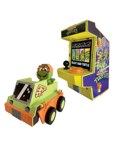 Cabina de Arcade 2-en-1 Michelangelo TMNT con Luces y Sonidos