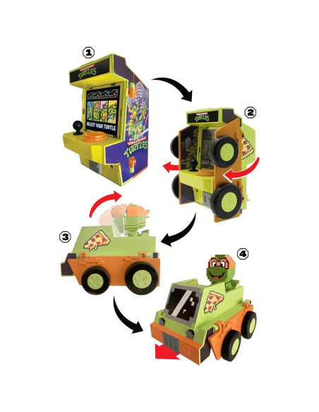 Cabina de Arcade 2-en-1 Michelangelo TMNT con Luces y Sonidos