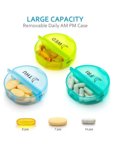 Organizador Mensual de Pastillas Yaklim AM PM 28 Días 2