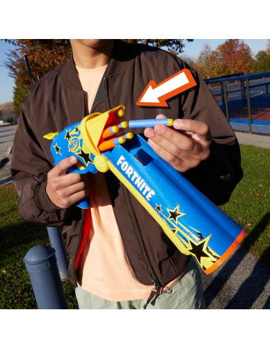 Blaster Nerf Fortnite Half Tone Hero con 12 dardos Elite
