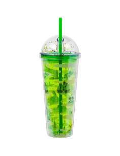 Taza de viaje Shrek Silver Buffalo 710 ml con popote verde 2