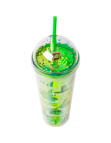 Taza de viaje Shrek Silver Buffalo 710 ml con popote verde