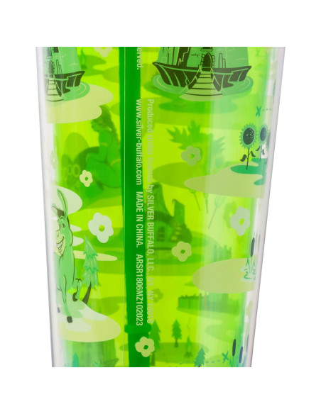 Taza de viaje Shrek Silver Buffalo 710 ml con popote verde