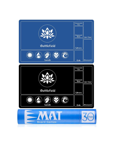 Tapete de Juego MTG Cosido 61x36 cm con Zonas Mágicas