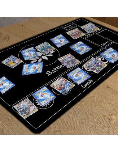 Tapete de Juego MTG Cosido 61x36 cm con Zonas Mágicas
